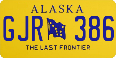 AK license plate GJR386
