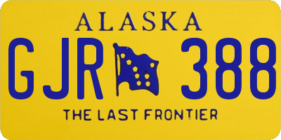 AK license plate GJR388