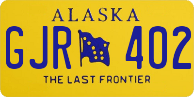 AK license plate GJR402