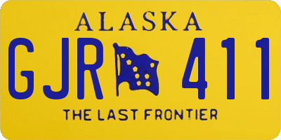 AK license plate GJR411