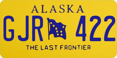 AK license plate GJR422
