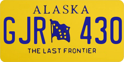 AK license plate GJR430