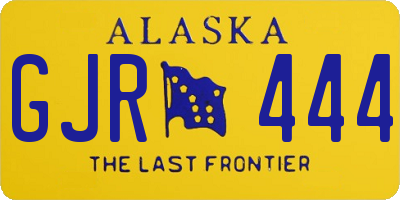 AK license plate GJR444