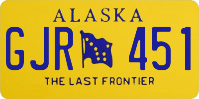 AK license plate GJR451
