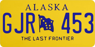 AK license plate GJR453