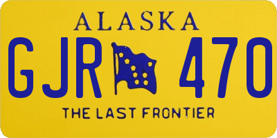 AK license plate GJR470