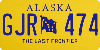 AK license plate GJR474