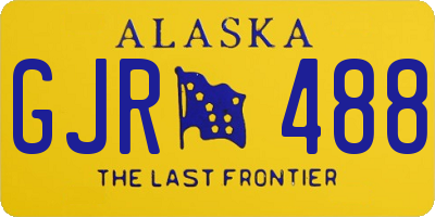 AK license plate GJR488