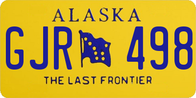 AK license plate GJR498