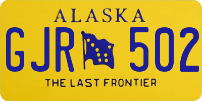 AK license plate GJR502