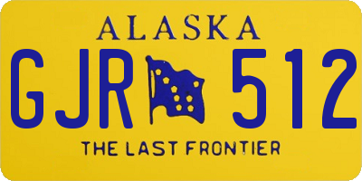 AK license plate GJR512