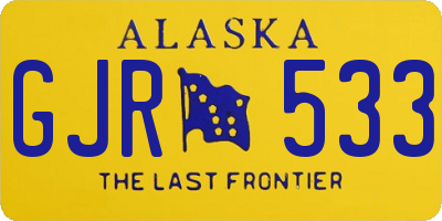 AK license plate GJR533