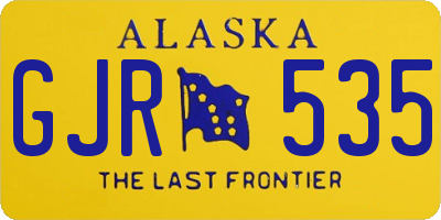 AK license plate GJR535