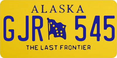 AK license plate GJR545