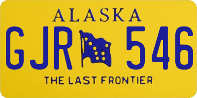 AK license plate GJR546