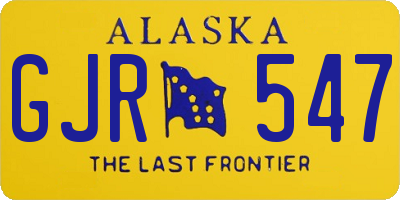 AK license plate GJR547
