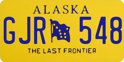 AK license plate GJR548