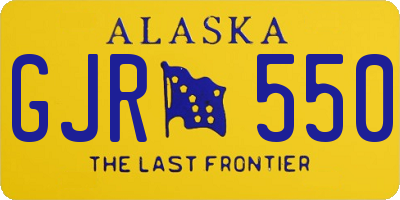 AK license plate GJR550