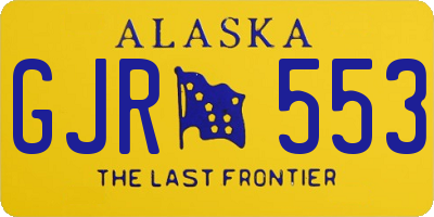 AK license plate GJR553