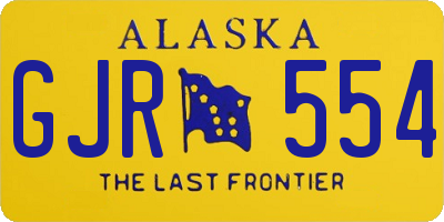 AK license plate GJR554
