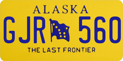 AK license plate GJR560