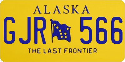 AK license plate GJR566