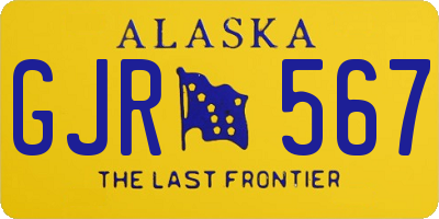 AK license plate GJR567