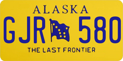 AK license plate GJR580
