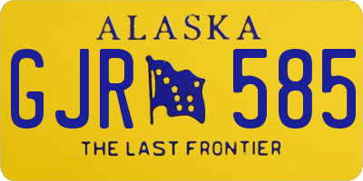AK license plate GJR585