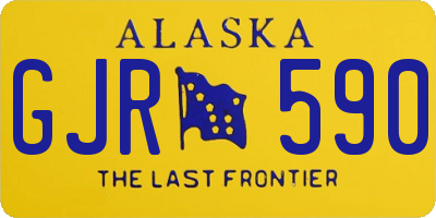 AK license plate GJR590
