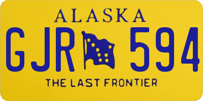 AK license plate GJR594