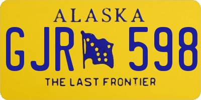 AK license plate GJR598