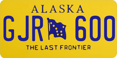 AK license plate GJR600
