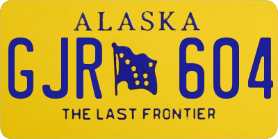 AK license plate GJR604