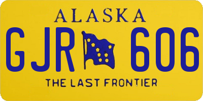 AK license plate GJR606