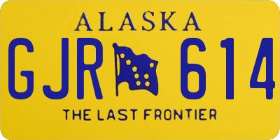 AK license plate GJR614
