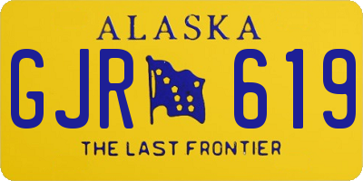 AK license plate GJR619