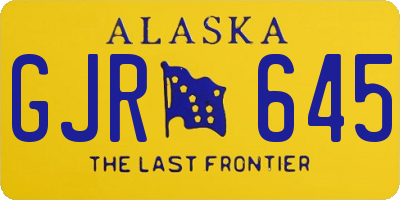 AK license plate GJR645