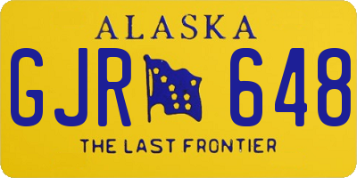 AK license plate GJR648