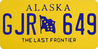 AK license plate GJR649