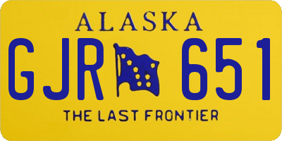 AK license plate GJR651