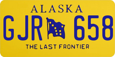 AK license plate GJR658