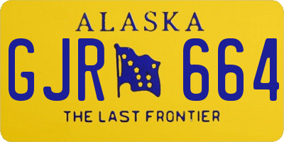 AK license plate GJR664