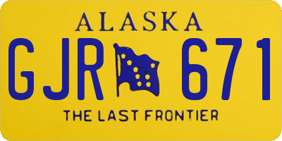 AK license plate GJR671
