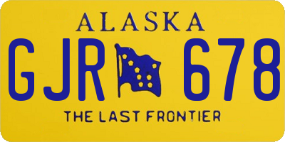 AK license plate GJR678