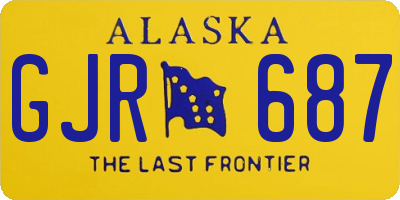 AK license plate GJR687