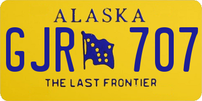 AK license plate GJR707