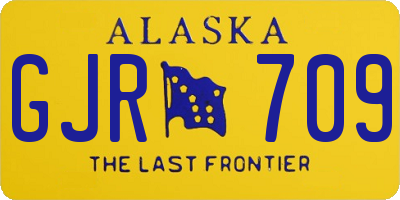 AK license plate GJR709