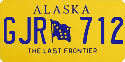 AK license plate GJR712