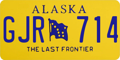 AK license plate GJR714